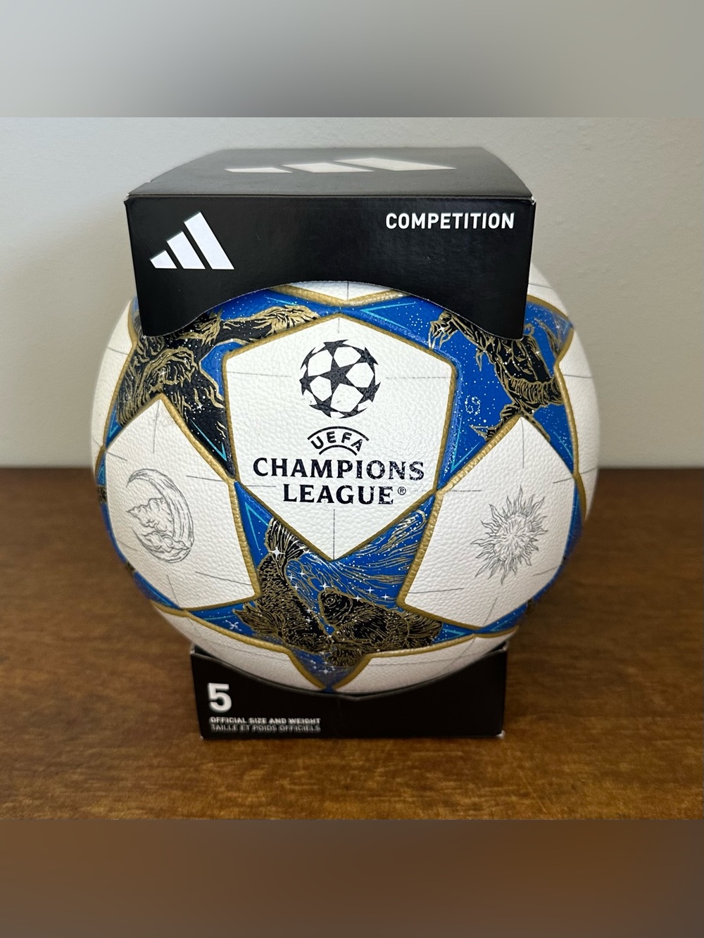 adidas UEFA Champions League Pro Quality Size 5 Soccer Ball JP1541 New